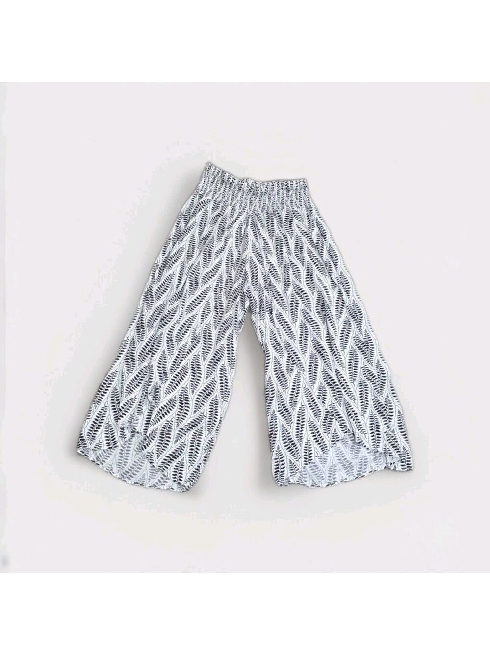 Ethyl Clothing Black And White Palazzo Pants Women's Loose Summer Lounge Size 6
